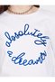 Women's Ecru Crew Neck Long Sleeve T-Shirt 9YAL18092OK - 6