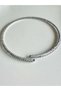 Flexible Neck-Friendly Waterproof Steel Choker Necklace Silver Color Acr4089 - 2