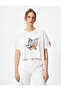 Tom and Jerry Crop T-Shirt Licensed Short Sleeve Crew Neck Cotton - 3