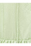 Long Sleeve Dress Lacing Detailed Flounced Viscose Mixed Bow Detail - 6
