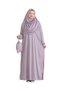 Pursed Prayer Dress Scarf Ready Hijab Clothing Turban Muslim Clothes Suit - Lilac