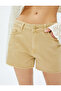 Mini Shorts Normal Waist Pocket Detailed Ripped Leg Cotton - 5