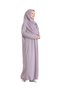 Pursed Prayer Dress Scarf Ready Hijab Clothing Turban Muslim Clothes Suit - Lilac - 5