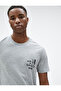 Slogan Printed T-Shirt Crew Neck Slim Fit Short Sleeve