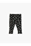 Leggings Floral Bow Detailed Corduroy Cotton - 2