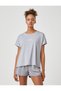Oversize Sports T-Shirt Slogan Printed Boat Neck - 3