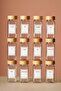 Tokyo - Tohana 12-Piece Glass Square Spice Rack with Bamboo Lid 125 ml with Sticker Gift - 5