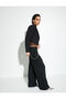 Palazzo Trousers Wide Leg Normal Waist Chain Detailed - 2