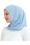 Sports Headscarf Women's Ready-To-Wear Turban Viscose Scarf Shawl - Blue - 4