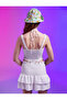 Crop Undershirt with Straps and Gipe Detail - 4