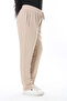 Women's Plus Size Beige Waist Eyelet Lace Detailed Cuffed Trousers 65N38504 - 8
