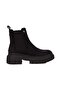 Black Stone Detailed Suede Women's Chelsea Boots