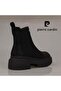 Black Stone Detailed Suede Women's Chelsea Boots - 4