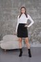 High Waist Lightweight Lycra Fabric Knee Length Bell Skirt Office Skirt - 2