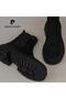 Black Stone Detailed Suede Women's Chelsea Boots - 6