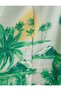 Short Sleeve Pajama Shirt with Collar and Sleeves, Lightweight, Slim Fit, Elbow Length, Buttoned, Tropical Patterned - 6