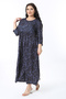 Women's Plus Size Colorful Relaxed Fit Crew Neck Capri Sleeve Dress 65N38581 - 5
