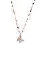 Butterfly Silver Color Steel Women's Necklace- Luck Always Beside - 2