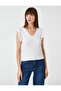 V-Neck Tank Top with Flounce Detail Sleeveless - 3