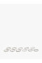 Stone Detailed Steel Ring Set of 11