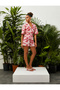 Floral Cotton Shorts with Waist Detail