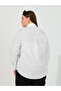 Plus Size Slogan Print Oversized Shirt - 5