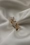 Vip Steel Minimal Series Zircon Stone and Baguette Stone Double Butterfly Model Adjustable Ring - 3