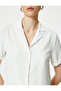 Short Sleeve Shirt Textured Buttoned Classic Collar - 5