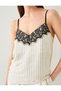 Thin Strap Top Lace Polka Dot - 5