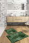 Digital Printed Non-Slip Base Washable Bath Mat 2-Piece Toilet Set Carpet - 7