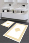 Printed Non-Slip Washable Framed Bath Mat 2-Piece Toilet Set Carpet - 4