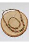 Galaxy Series Unakit Stone Necklace & Bracelet Set - 7