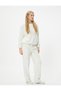 Polar Pajama Bottoms Embroidered Straight Leg Elastic Waist