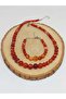 Galaxy Series Carnelian Agate Stone Necklace & Bracelet Set - 7