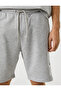 Basic Shorts with Lace Waist Slogan Label Printed Pockets - 5