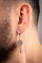 Men's Steel Dangle Ring Axe Model Earrings Rust No Darkening - 3