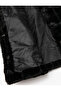 Plush Coat with Stand Collar and Pocket Detail - 7