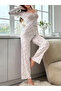 Stylish Floral Print Pajama Set - 2