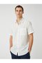 Summer Shirt Short Sleeve Pocket Detailed Classic Collar - 3