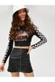 Mini Skirt Leather Look Zipper Detailed