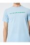 Slogan Printed T-Shirt Crew Neck Short Sleeve Slim Fit - 5