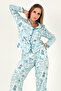 Floral Printed Long Sleeve Women's Pajamas Set - 6