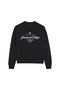 Unisex Oversize Sweatshirt Jardin Du Village Printed Black – Crew Neck, 3 Thread Ribs - 4