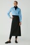 Sıntıa Women's Slim Fit Slim Fit Lycra Poplin Crop Blue Shirt - 2