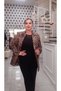Plus Size Single Button Leopard Print Lined Blazer Jacket - 3