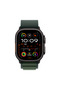 Watch Ultra 2 GPS + Cellular 49mm Black Titanium Case with Dark Green Alpine Loop - Medium