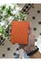 Visso 1904 Mercedes Orange Orange Color World Genuine Leather Wallet Purse Card Holder Women Men Model