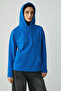 Piper Women's Fleece Inside Soft Comfort Fit Hooded Kangaroo Pocket Cobalt Blue Sweatshirt - 5