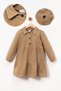 Gray Cashmere Girl's Dress (3-8 Years) - with Hat, Special Winter Design - 4
