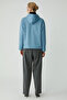 Piper Women's Fleece Inside Soft Comfort Fit Hooded Kangaroo Pocket Blue Sweatshirt - 6